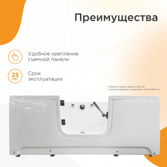 Ванна для людей с частичной утратой опорно-двигательных функции Radomir Грасс 3 в Ростове на Дону