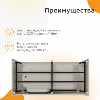 Ванна для людей с частичной утратой опорно-двигательных функции Radomir Грасс 2 в Ростове на Дону